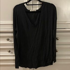 We The Free Charcoal Long Sleeve Top NWOT